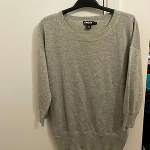 Silver crew cut DKNY sweater